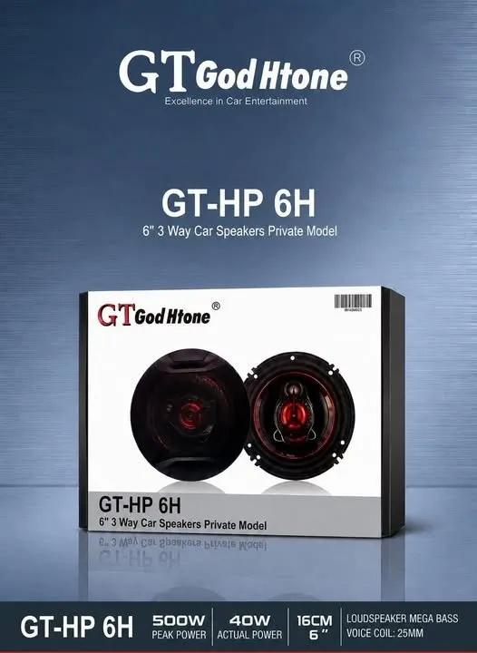 Elevate your in-car entertainment with the GT God Htone GT-HP 6H 6" 3-Way Car Speakers. For Sale in Saddar | Karachi Ads - photo 1