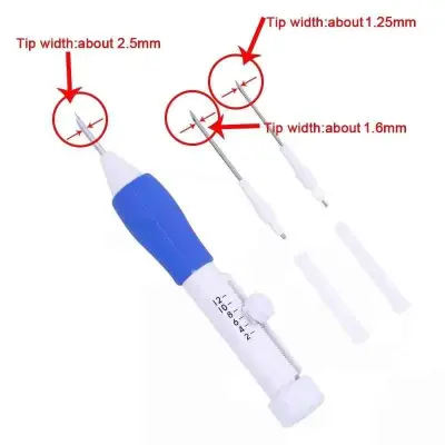 Embroidery Knitting Poke Pin Pen Kit Stitching Tool Punch Needle Magic Embroidery Needle Pen DIY - photo 4