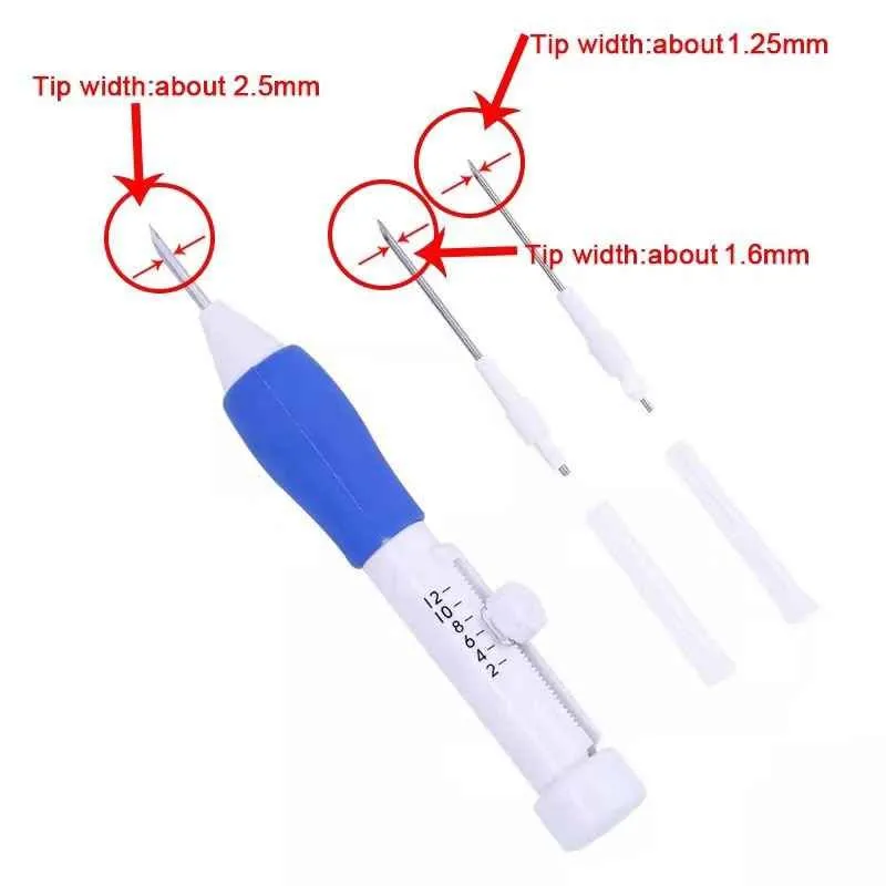 Embroidery Knitting Poke Pin Pen Kit Stitching Tool Punch Needle Magic Embroidery Needle Pen DIY - photo 4