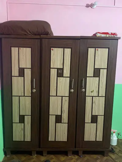 King Size Bed + 3 Door Wardrobe For Sale in Abdullah Goth, Karachi