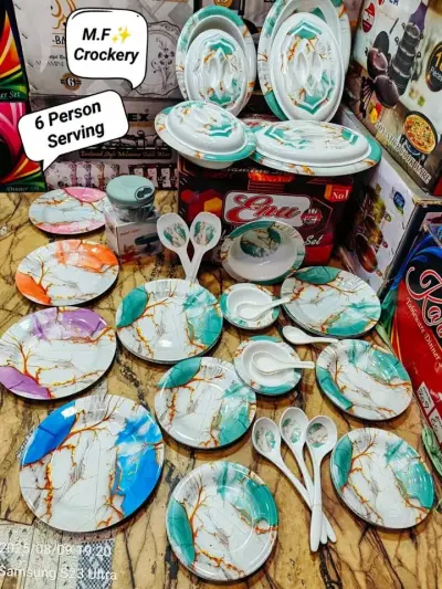 Fabulous Marble Design Dinner set 72pcs with Free Chopper for Sale in Saddar, Karachi - photo 2