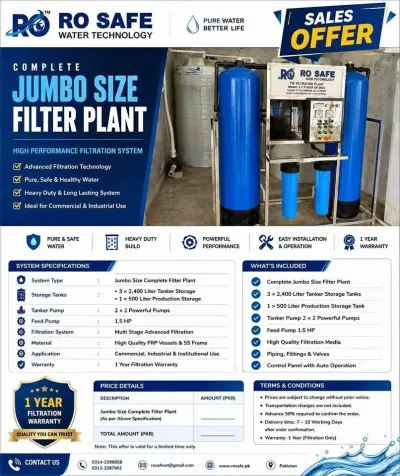 Filter water plant