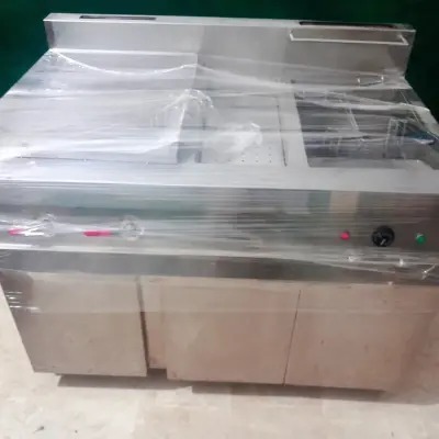 Fryer with hotplate commercial use heavy-duty