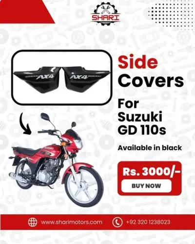 Give your Suzuki GD 110s a sleek new look with our premium Side Covers! For Sale in M.A. Jinnah Road | Karachi Ads