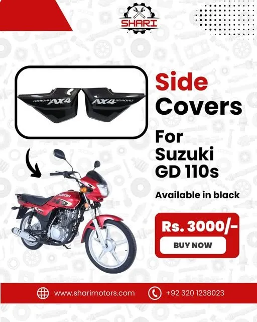 Give your Suzuki GD 110s a sleek new look with our premium Side Covers! For Sale in M.A. Jinnah Road | Karachi Ads - photo 1