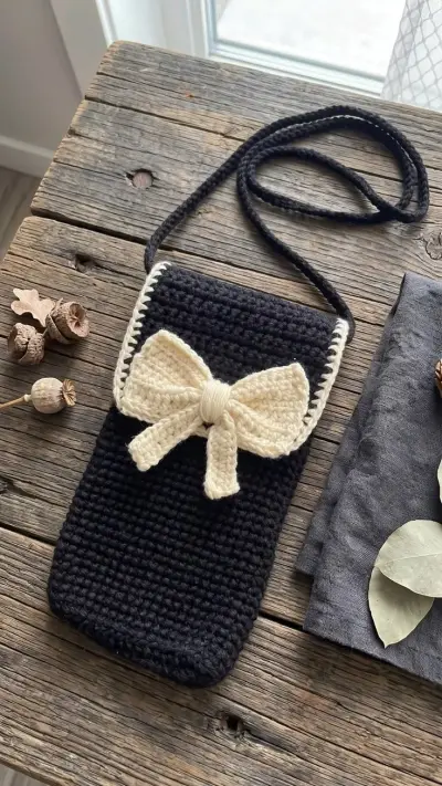 📱🧶 Handmade Crochet Mobile Side Pouch