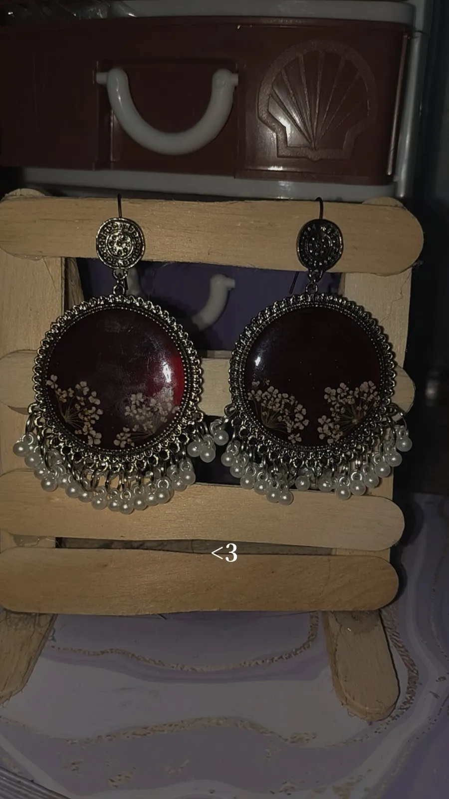 Handmade Resin Jhumka Earrings – Beautiful & Unique Design ✨ - photo 1