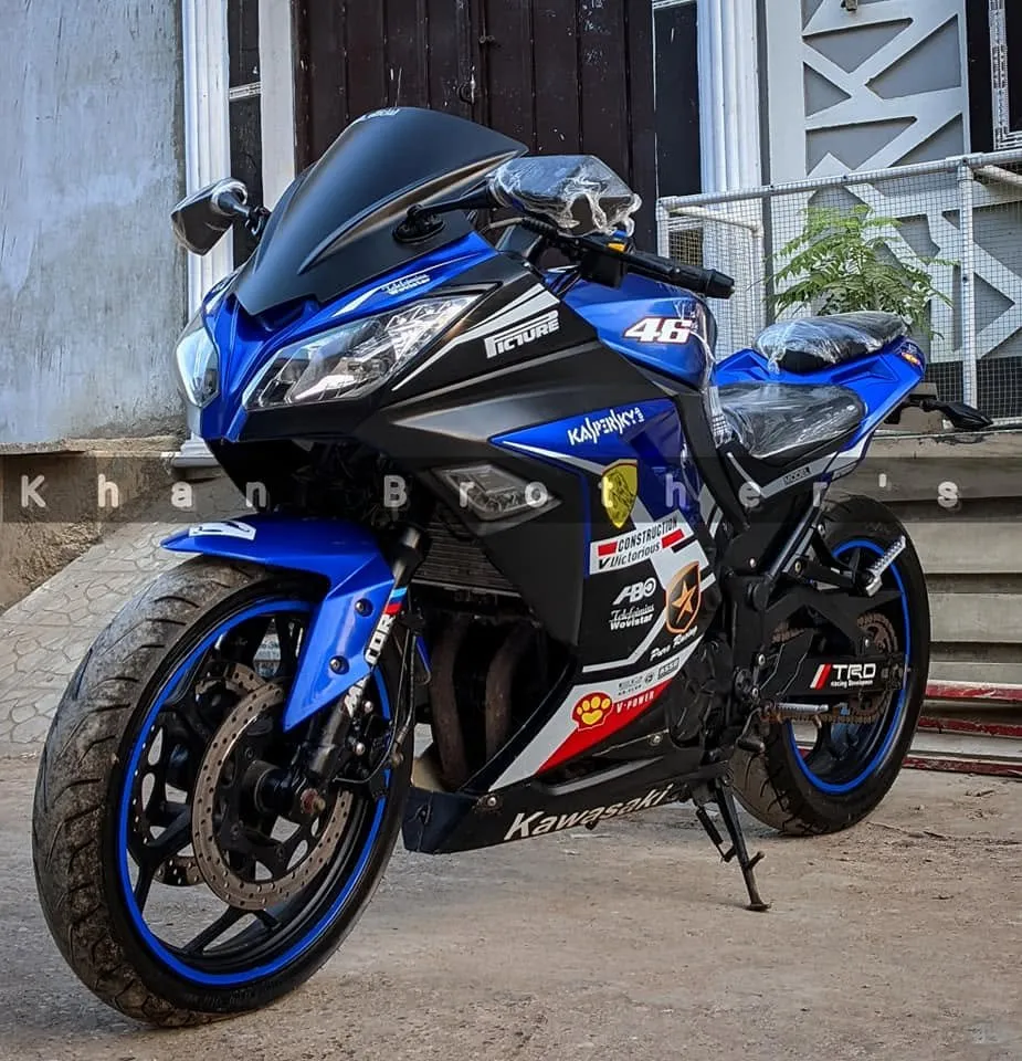 Heavy bike Kawasaki ninja replica 400cc For Sale in Gulistan-e-Jauhar | Karachi Ads - photo 2