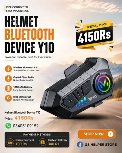 Helmet Bluetooth Device Y10 🏍️🎧