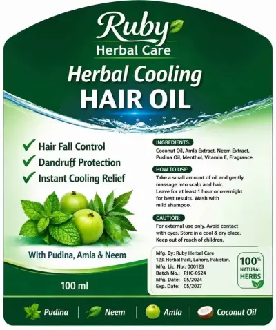 Herbal cooling hair oil - photo 2