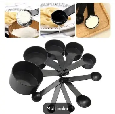 High-Quality Black Measuring Spoon Set – 10 Pieces |