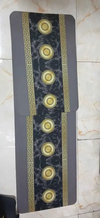 High quality HEAVY grip Rubber underside floor  2pcs set  3D kitchen mat