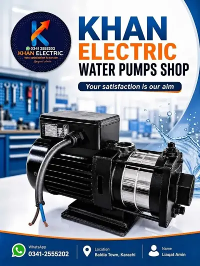 High-Quality Water Pumps Available - Khan Electric Karachi