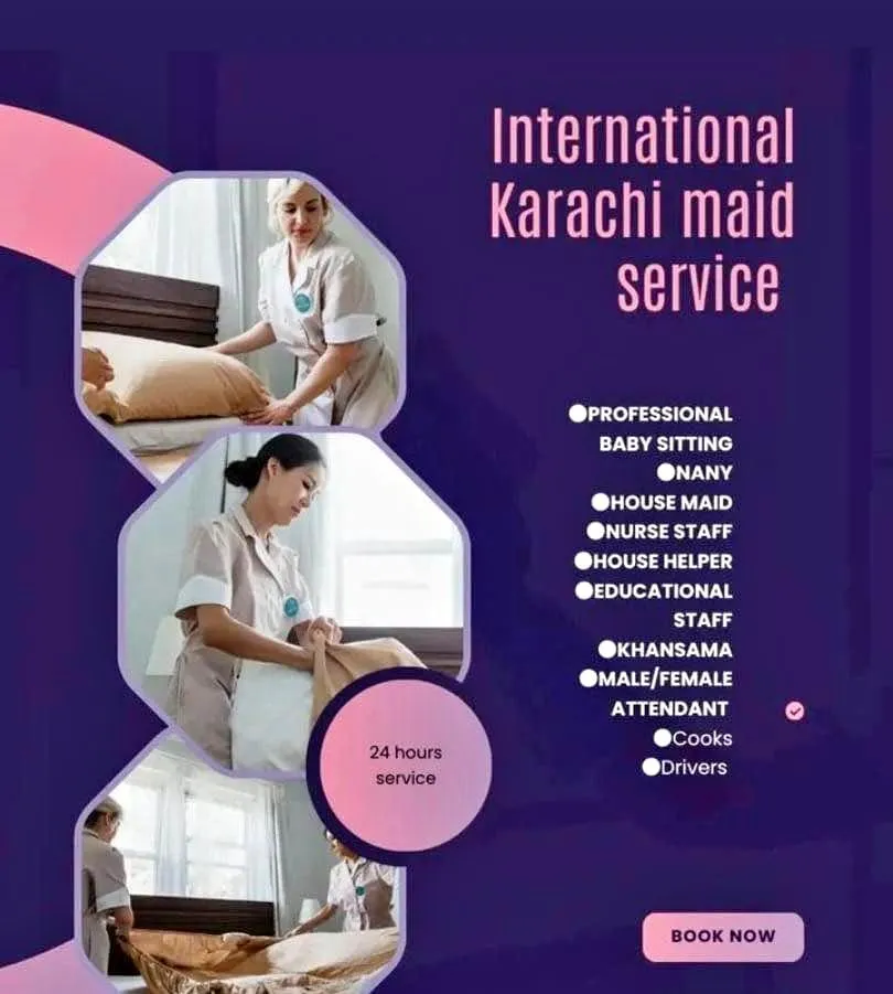 Home maid service international cooking,driver, more in Gulistan-e-Jauhar | Karachi Ads - photo 1