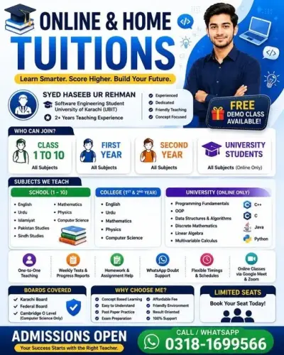 📚 Home Tuition Available