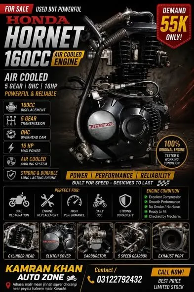 HONDA Hornet 160cc whit complete wiring kit and carburetor For Sale in Malir | Karachi Ads - photo 2
