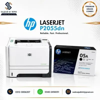 🖨️ HP LaserJet P2055dn + HP 05A Toner Reliable printing for offices and businesses.