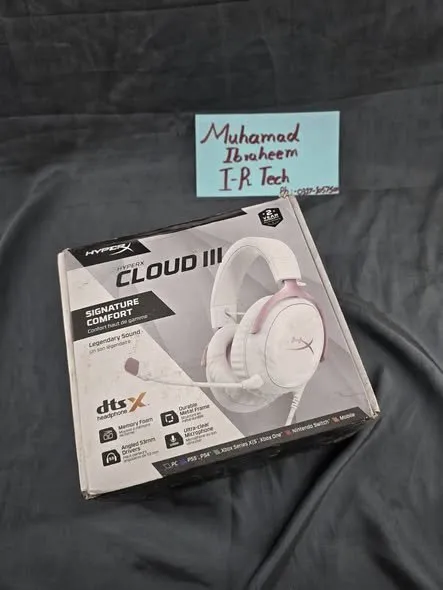 🎧 HYPERX CLOUD III GAMING HEADSET - WHITE 🎧 - photo 1