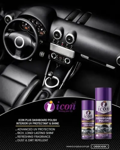 Icon Plus Dashboard Polish Spray – Premium Interior UV Protection & Shine For Sale in North Nazimabad | Karachi Ads