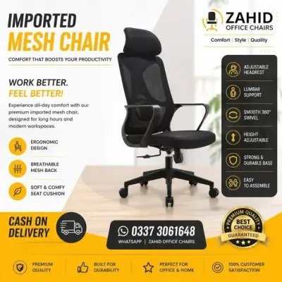 🪑 Imported Luxury Gaming & Office Chairs ✨ Soft Cushion | Flexible Back Support | Premium Comfort