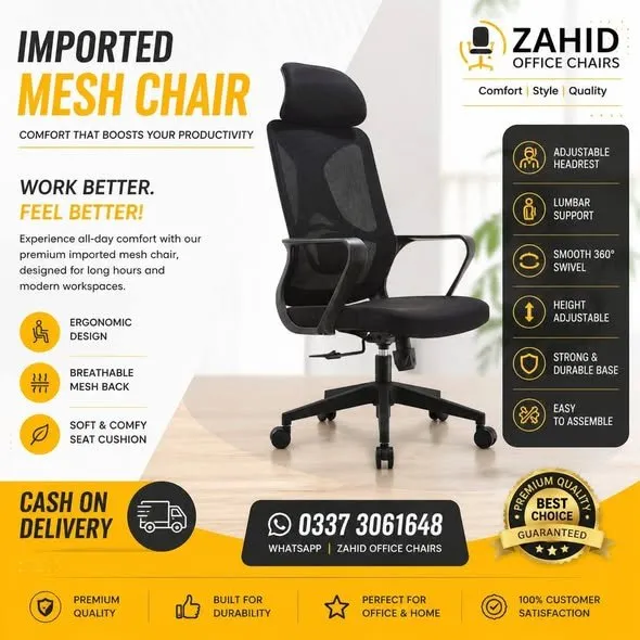 🪑 Imported Luxury Gaming & Office Chairs ✨ Soft Cushion | Flexible Back Support | Premium Comfort - photo 1