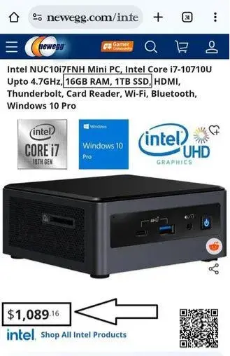 Intel NUC10i7FNH3 Mini PC kit For Sale in Shadman Town, Karachi - photo 5