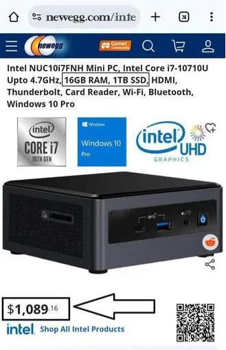 Intel NUC10i7FNH3 Mini PC kit For Sale in Shadman Town, Karachi - photo 5