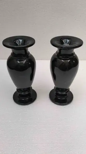 Jet Black Marble Vases for home decor & Gift items, Luxury Marble Vases
