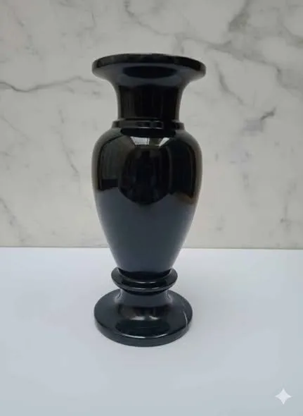 Jet Black Marble Vases for home decor & Gift items, Luxury Marble Vases - photo 3