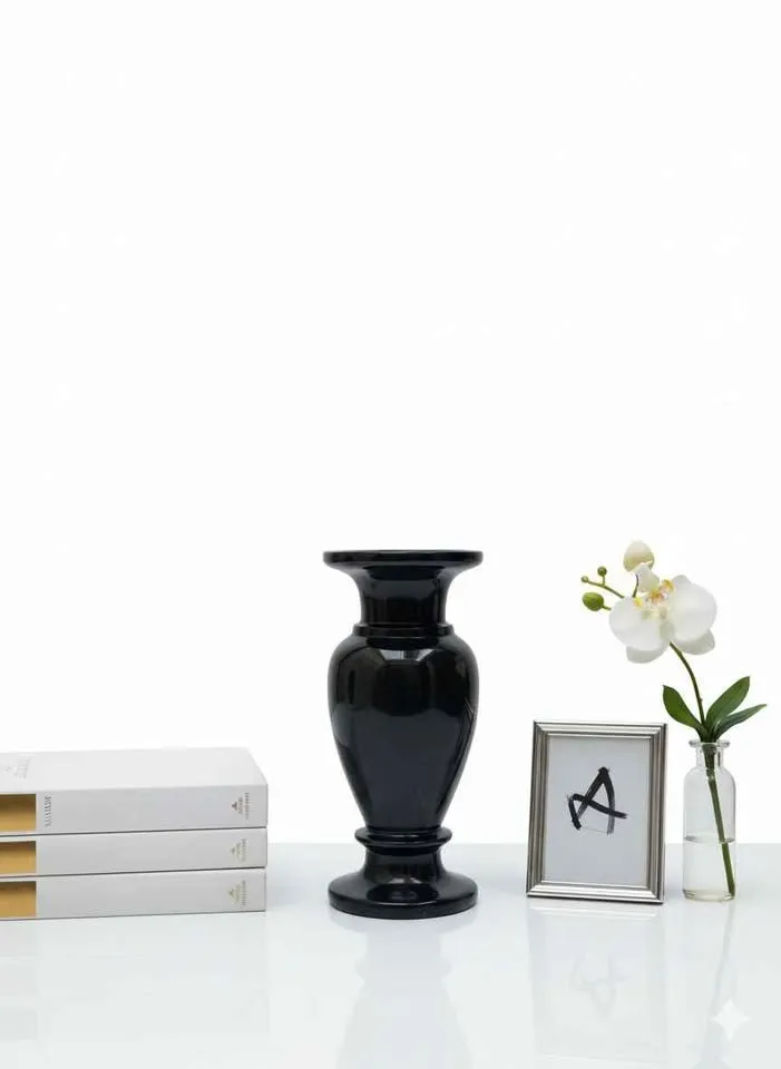 Jet Black Marble Vases for home decor & Gift items, Luxury Marble Vases - photo 5