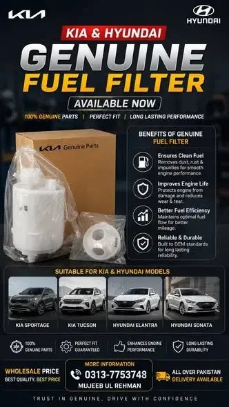 🚗 **KIA & Hyundai Genuine Fuel Filters Available!** 🚗 For Sale in Abul Hassan Isphani Road | Karachi Ads