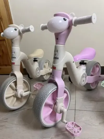 Kids 3-in-1 Balance Bike | Toddler Tricycle with Pedals | Premium Quality (Pink/White) For Sale in New Karachi | Karachi Ads
