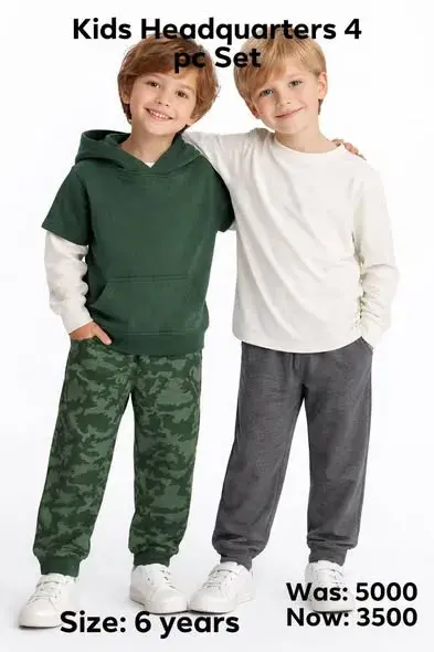 Kids Headquarters 4-Piece Clothing Set – Size 6 Years For Sale in Malir | Karachi Ads