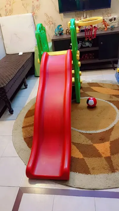 Kids Slide with Basketball Hoop – Strong & Fun Play Set For Sale in Gulistan-e-Jauhar | Karachi Ads