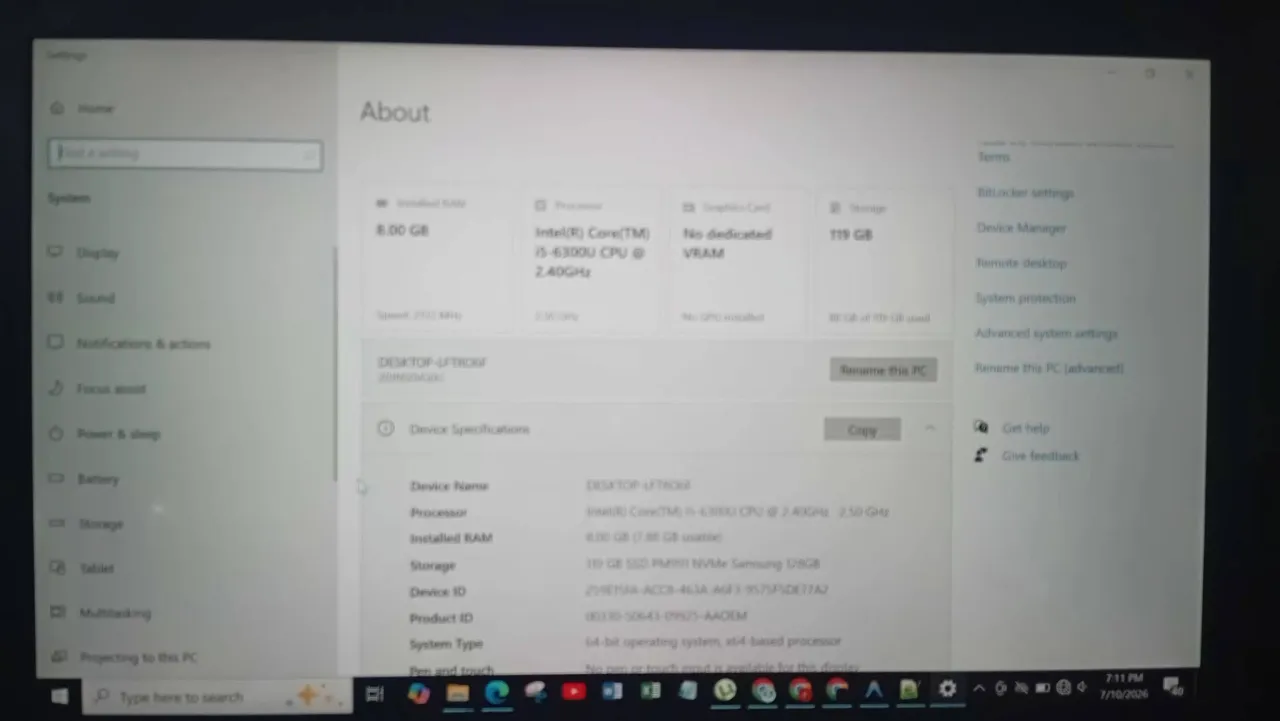 LENOVO i5 6th gen For Sale in New Karachi, Karachi - photo 2