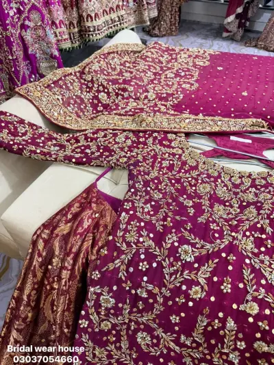 Libas E Khas Bridal outfit Brand new condition For Sale in Gulistan-e-Jauhar | Karachi Ads - photo 2