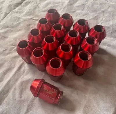 *Lightweight Aluminum DURA_x Racing Wheel Nuts with Lock Nuts*