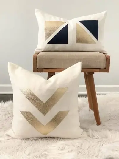 Luxury Velvet Leather Patchwork Cushions.