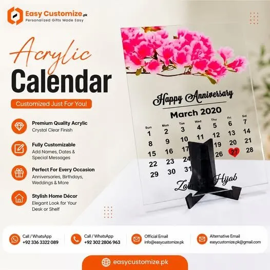 ✨ Make Every Date More Special with a Personalized Acrylic Calendar! ✨ - photo 1