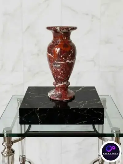 Marble vases for decoration Red zebra marble vases | Vases for flowers, gifts, decor items - photo 2