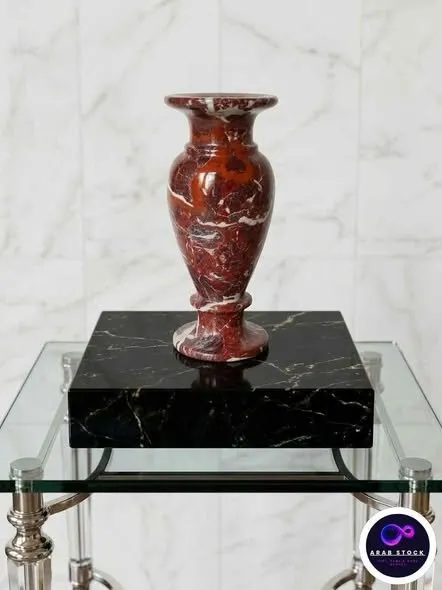 Marble vases for decoration Red zebra marble vases | Vases for flowers, gifts, decor items - photo 2