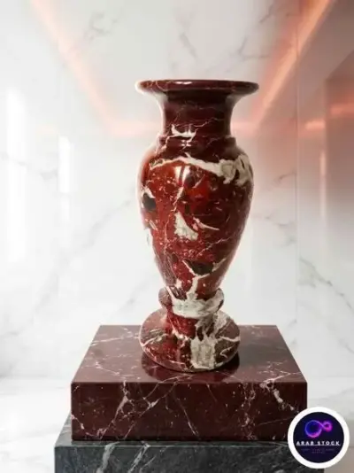 Marble vases for decoration Red zebra marble vases | Vases for flowers, gifts, decor items - photo 3