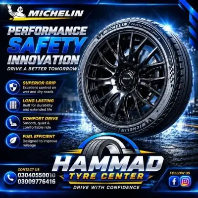 Michelin Tyres Available at Hammad Tyre Center | Premium Car Tyres For Sale in Gulistan-e-Jauhar | Karachi Ads