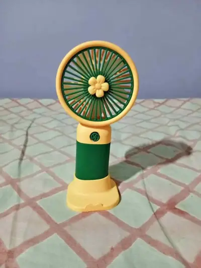 Mini Rechargeable Portable Hand Fan With Stand Flower Design USB Fan for Sale in Gulistan-e-Jauhar, Karachi