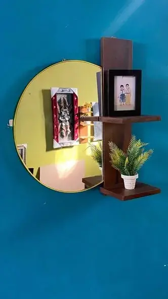 Mirror with Shelf wall hanging