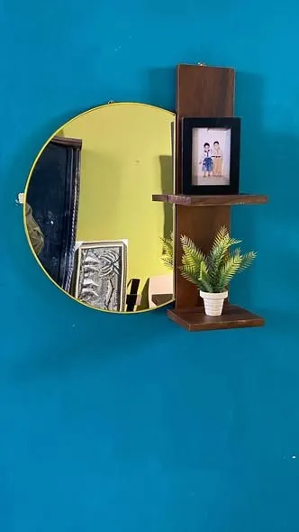 Mirror with Shelf wall hanging - photo 3