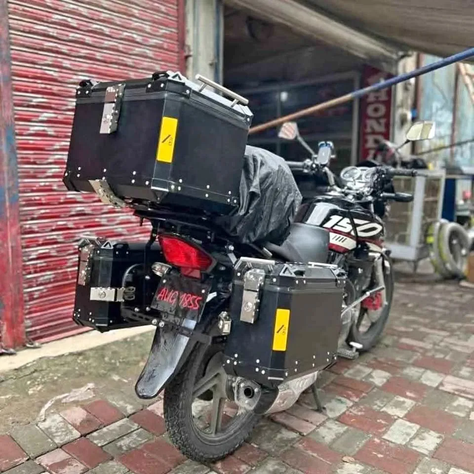 Motorcycle aluminum panniers/top box For Sale in Gulistan-e-Jauhar | Karachi Ads - photo 1