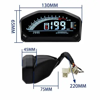Motorcycle/Bike Digital Meter M06 | Universal Bike Speedometer For Sale in Saddar | Karachi Ads - photo 2