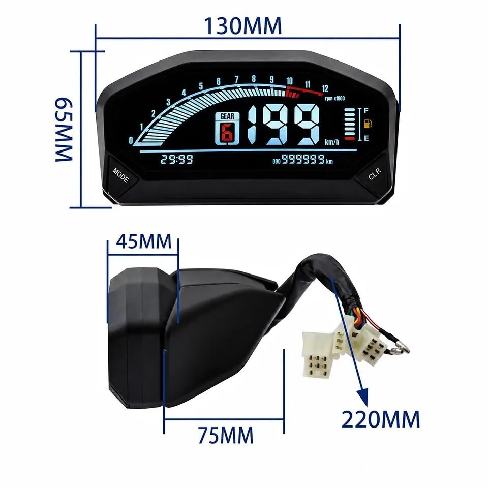Motorcycle/Bike Digital Meter M06 | Universal Bike Speedometer For Sale in Saddar | Karachi Ads - photo 2