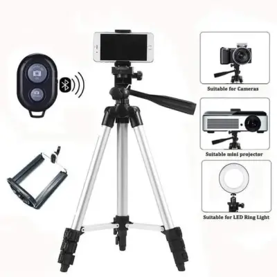 Multi-function Portable Aluminum Alloy 3110 Tripod for Camera DSLR Mobile Phone Live Selfie Stand
